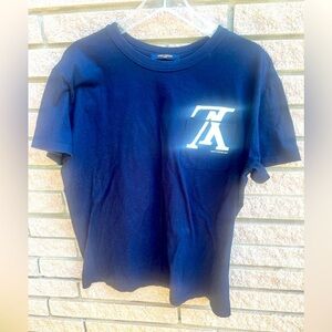 Louis Vuitton Forever Pocket T-shirt navy blue and white Sz Medium short sleeve